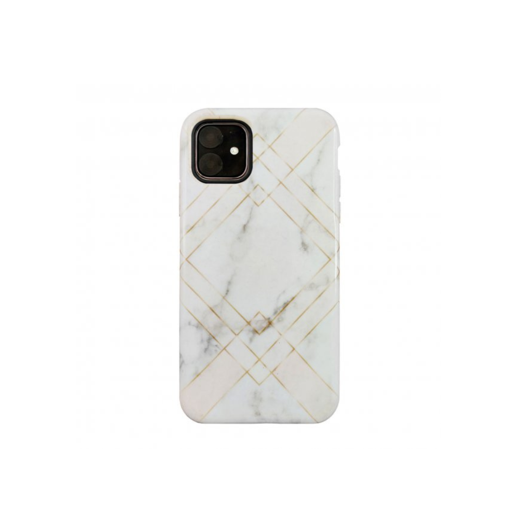 Uunique Pink (Geometric Marble) Nutrisiti Eco Back Case - iPhone 11/XR