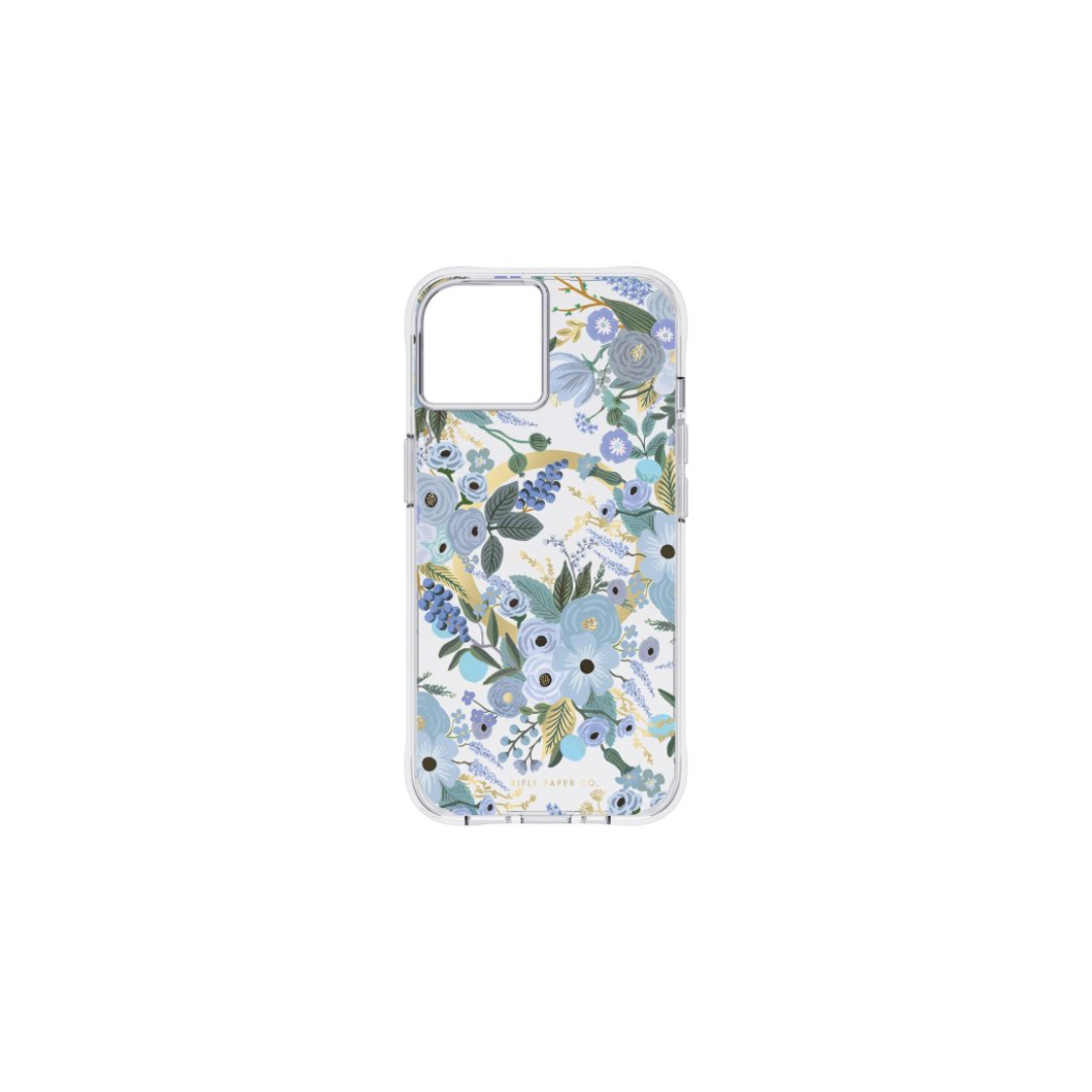 Phone 15/14/13 Rifle Paper MagSafe Case - Garden Party Blue