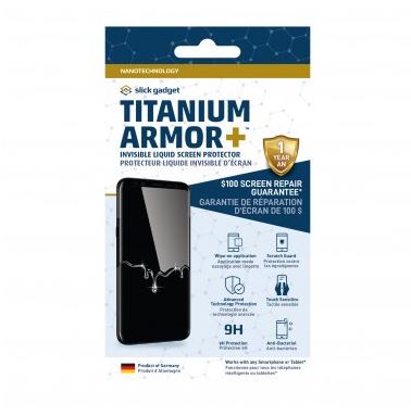 Slick Gadget Titanium Armor Plus Liquid Screen Protector with $100 Screen Replacement Warranty